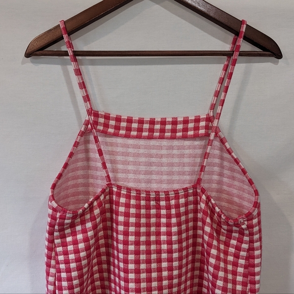 Zara Hot Pink Gingham Sheath Dress Size Medium - Picture 7 of 10